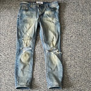 Profound Aesthetic Earth Washed Destroyed Jeans